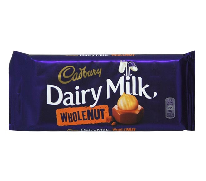 Cadbury Chocolate Dairy Milk Whole Nut 120G
