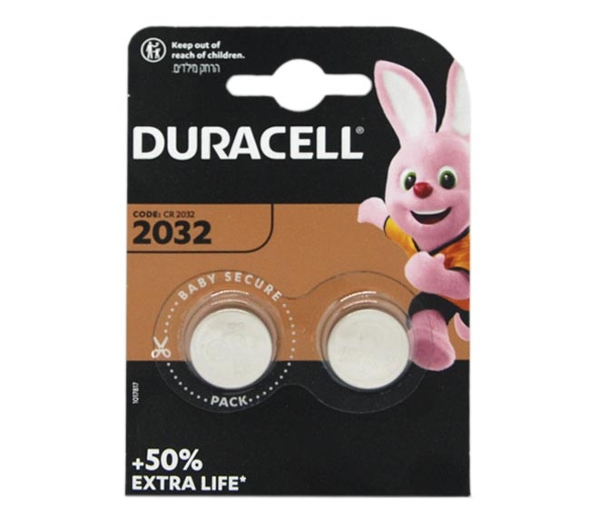 Duracell Specialty 2032 Lithium Coin Battery 3V, Pack Of 2