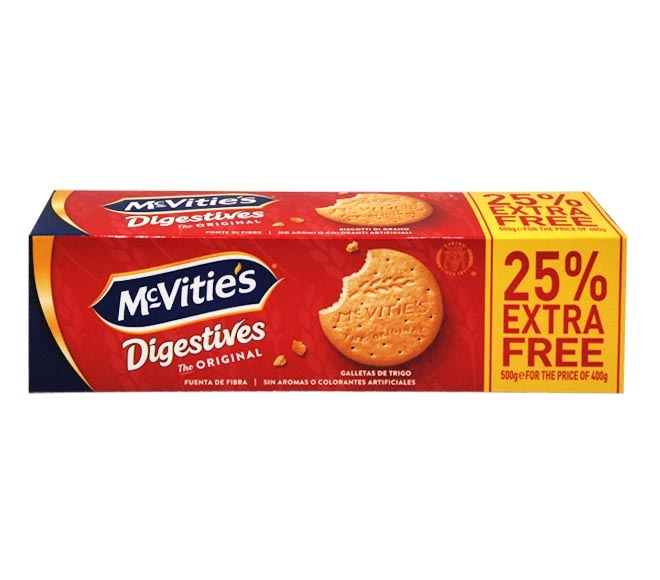 Mc Vities Digestive 500G 25% Extra Free
