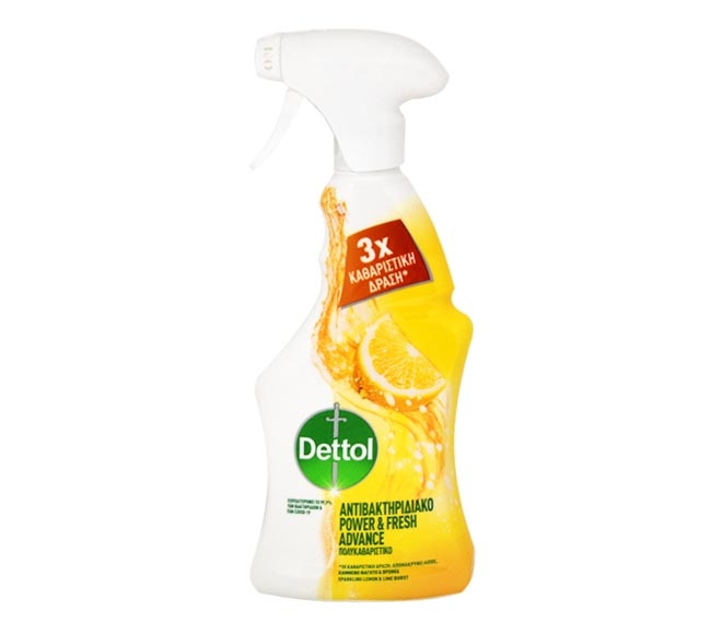 Dettol Power & Fresh Antibacterial Spray 500ml - Sparkling Lemon & Lime Burst