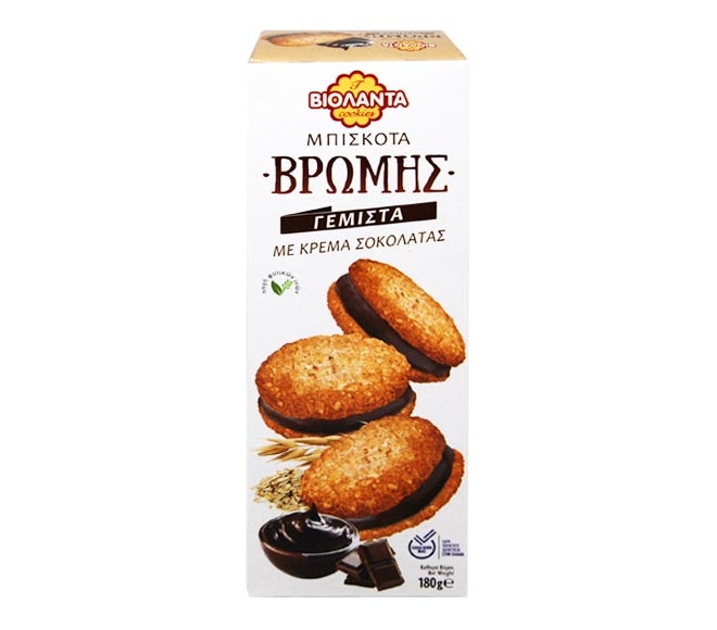 Violanta Oat Cookies 180G - Chocolate Cream Filling