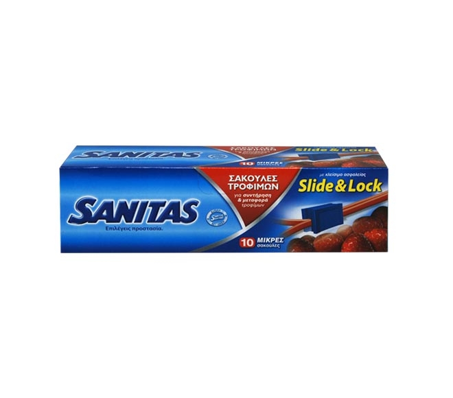 Sanitas Slide & Lock Bags (Small -- 1.5L) X 10Pcs