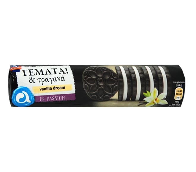 Allatini Cocoa Flavoured Biscuits With Vanilla Flavoured Cream Filling 230G - Vanilla Dream