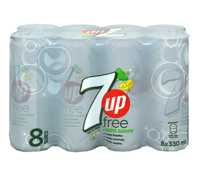 Can 7Up Free 8X330ml