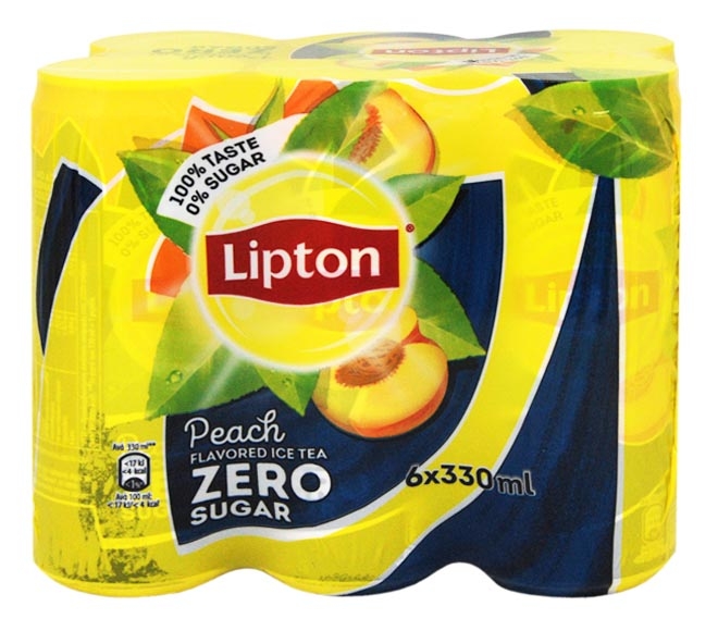 Lipton Ice Tea 6X330ml - Peach Zero Sugar