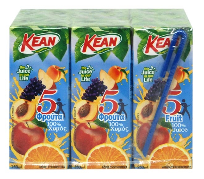 Kean Juice 5 Fruit Cocktail 9X250ml