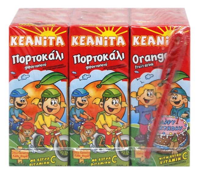 Keanita Fruit Drink Orange 9X250ml