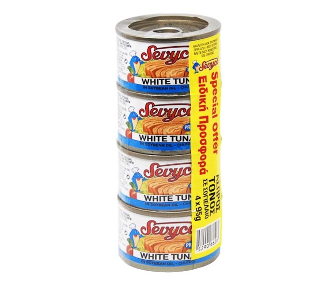 Sevyco White Tuna In Sunflower Oil 4X95G