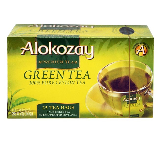 Tea Alokozay (25Pcs) 50G - Green (100% Pure Ceylon Tea)