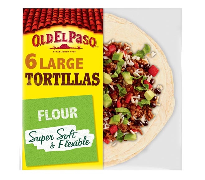 Old El Paso Flour Tortillas Large 350G 6Pcs