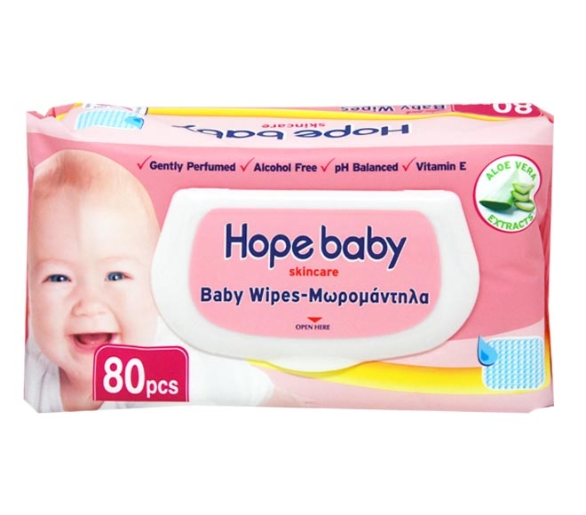 Hope Baby Wipes Aloe Vera 80Pcs - Pink