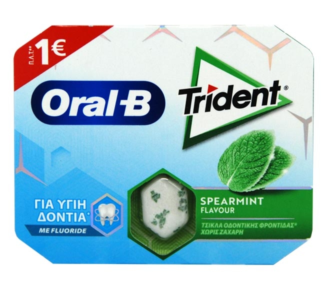Gum Trident Oral-B Spearmint Sugar Free 17G