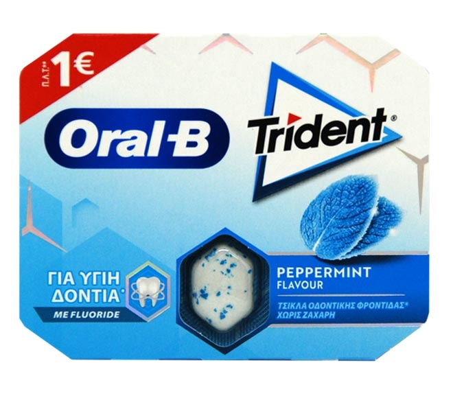 Gum Trident Oral-B Peppermint Sugar Free 17G