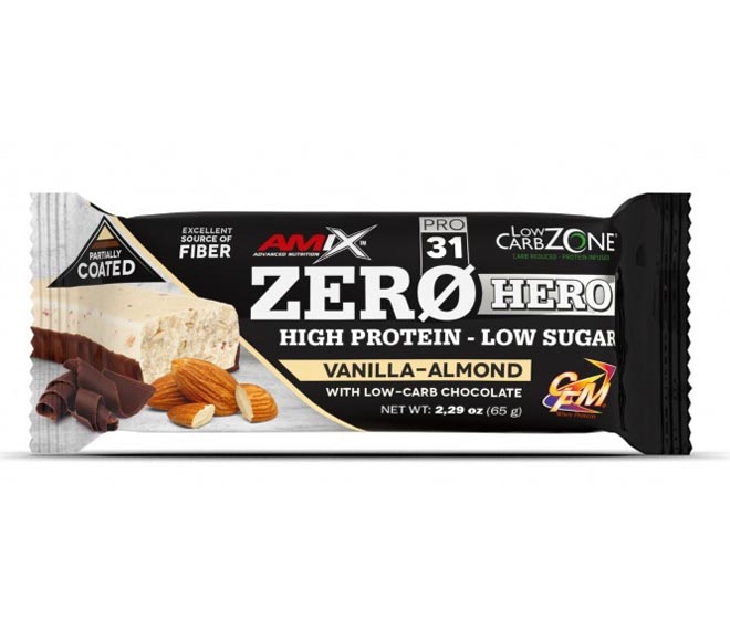 Amix Bar Zero Hero 65G - Vanilla & Almond