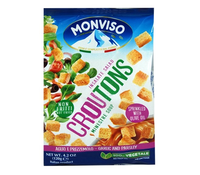 Monviso Salad & Soup Croutons 120G - Garlic & Parsley
