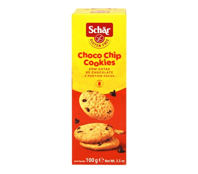 Schar Gluten Free Biscuits 100G - Choco Chip Cookies