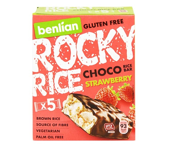 Benlian Rocky Rice Bar 18G X 5Pcs - Strawberry