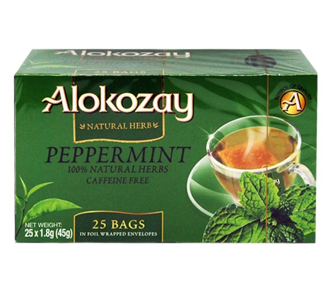 Tea Alokozay (25Pcs) 45G - Peppermint (100% Natural Herbs Caffeine Free)