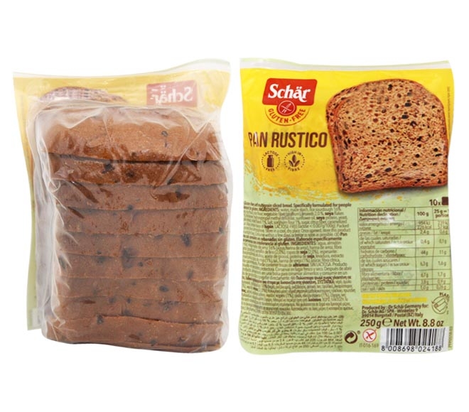 Schar Gluten Free Bread 250G - Pan Rustico - Pastries