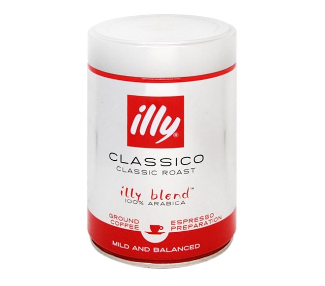 Illy Espresso Classico Ground Coffee 250G (Intensity 5)