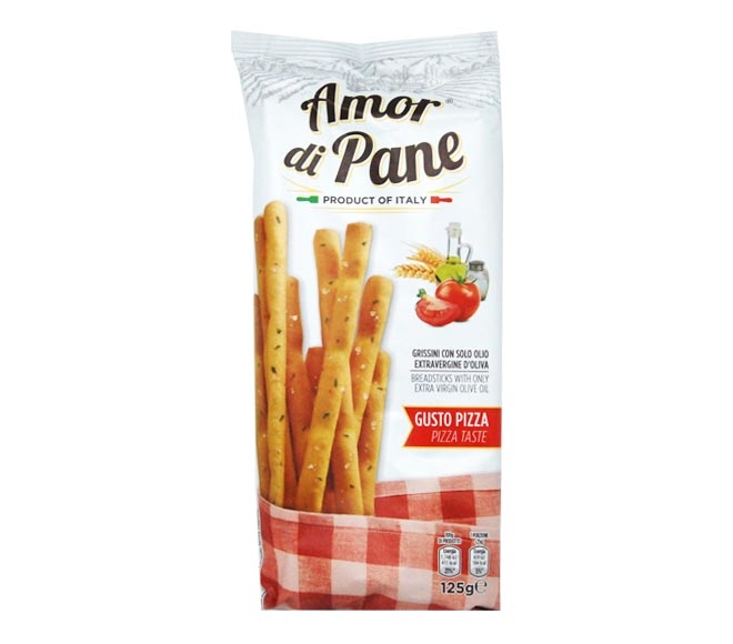 Amor Di Pane Breadsticks With Only Extra Virgin Olive Oil 125G - Pizza