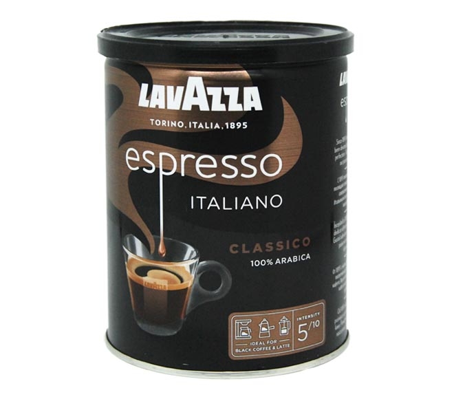 Lavazza Espresso Coffee Tin 250G - Italiano (Intensity 5)