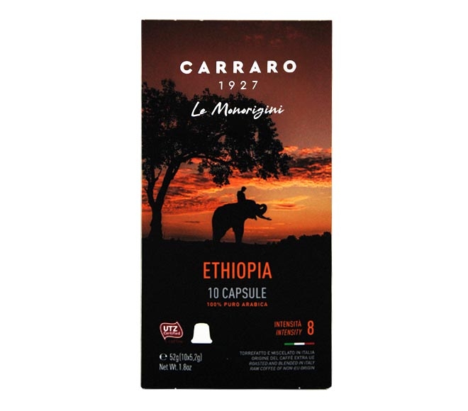 Carraro Espresso Ethiopia 52G - (10 Caps - Intensity 8)
