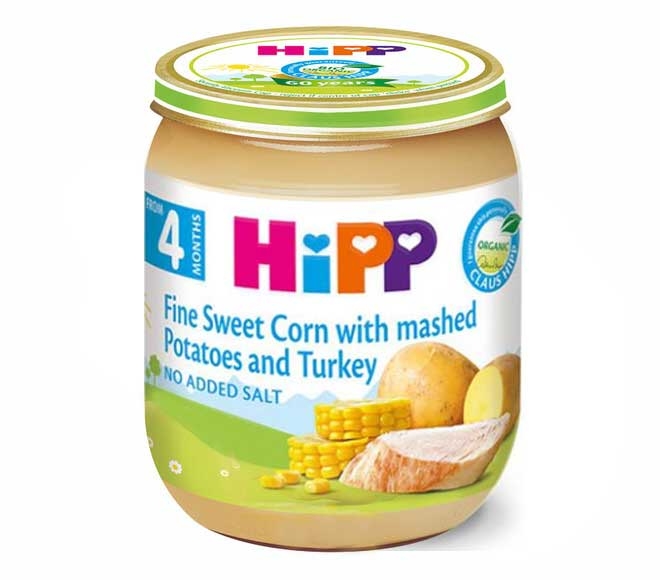 Hipp Baby - Fine Sweet Corn With Mashed Potatoes & Turkey 125G