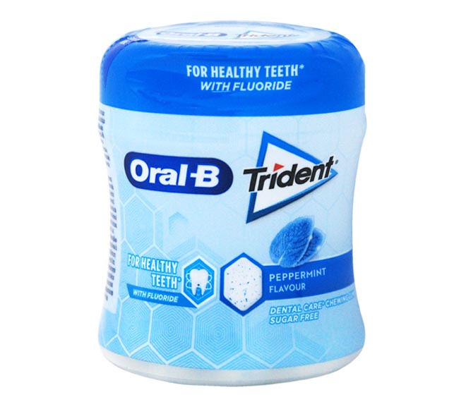 TRIDENT Oral-B peppermint sugar free gums 68g