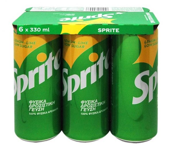 SPRITE lemon lime can 6x330ml - low sugar