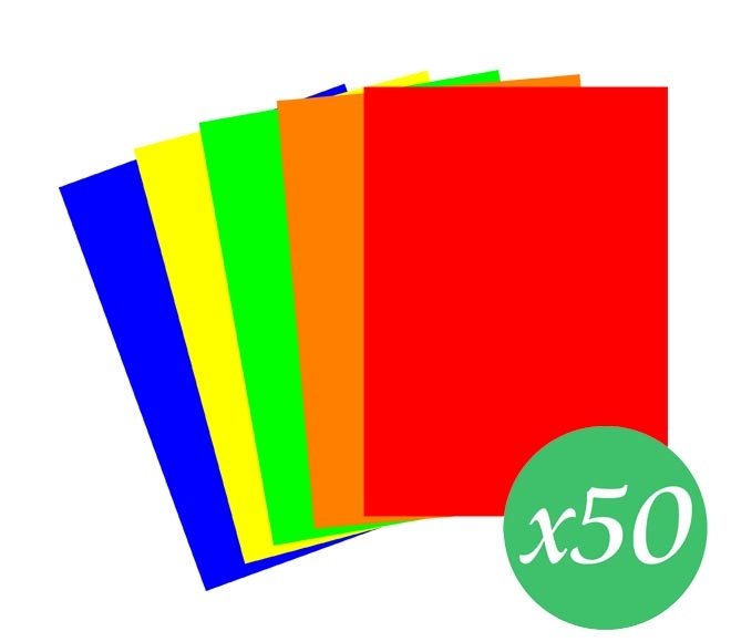 Campap A4 Assorted mutiColour Sheets 50X160Gsm
