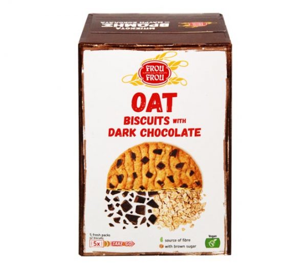 FROU FROU Oat Biscuits 200g (5x40g) - dark chocolate