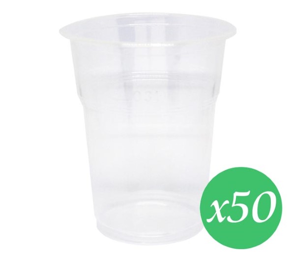 CATERWAYS clear plastic cups 400cc x 50pcs