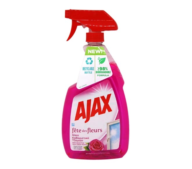 Ajax Glass Cleaner Spray 750ml - Flowers