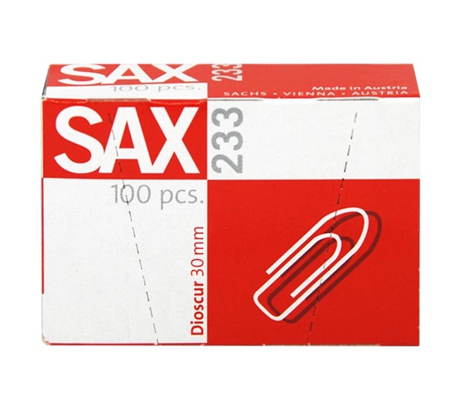 Sax Paper Clips 233 100Pcs (30Mm)