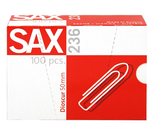 Sax Paper Clips 236 100Pcs (50Mm)