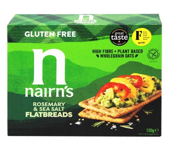 NAIRNS flatbreads rosemary & sea salt 150g - Gluten Free