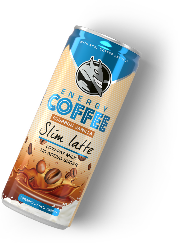 HELL ENERGY COFFEE, SLIM LATTE, LOWFAT MILK, NO ADDED SUGAR 250ML