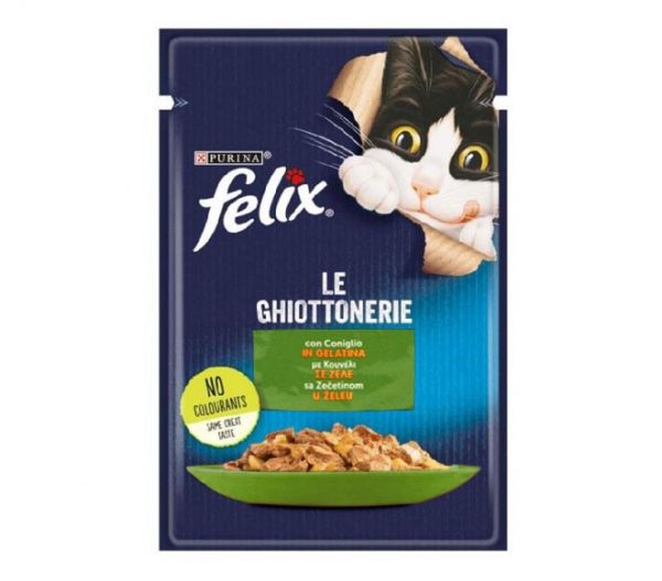 FELIX with rabbit in jelly for Cats 85g