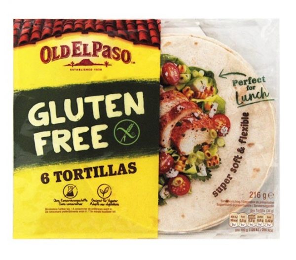 OLD EL PASO gluten free tortillas small 216g 6pcs (16cm)