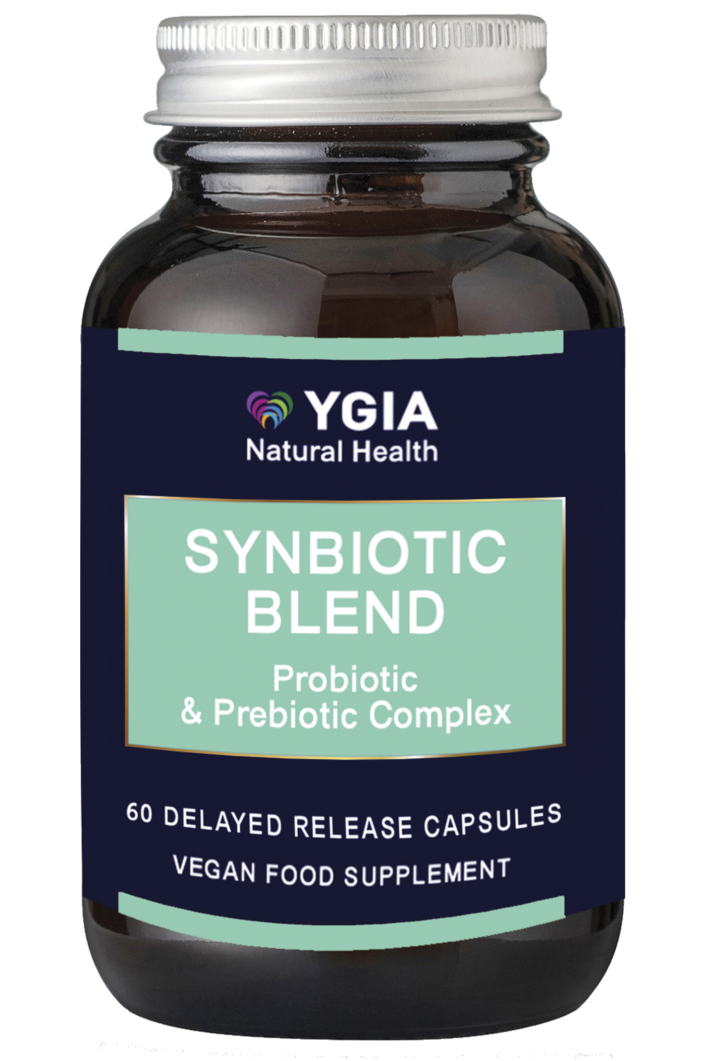 Synbiotic Blend - Probiotics 12.5 Billion C.F.U. & Prebiotcis - 500 mg   ♦ 60 Enteric Veg Caps X 500mg  ♦ Amber Glass Bottles ♦ 100% Natural ♦ Non-GMO ♦ Gluten & Dairy Free ♦ No Additives