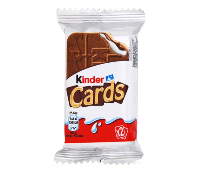 Kinder Cards Crispy Wafers 25.6G - With Creamy Cocoa