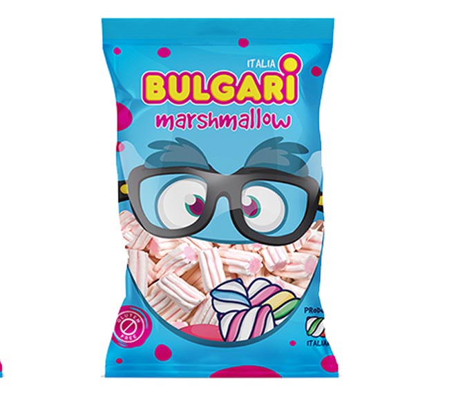 Marshmallows Bulgari Striped 1Kg - Gluten Free