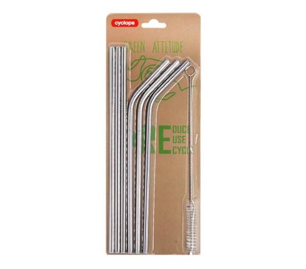 CYCLOPS straws Stainless Steel 6pcs + Brush