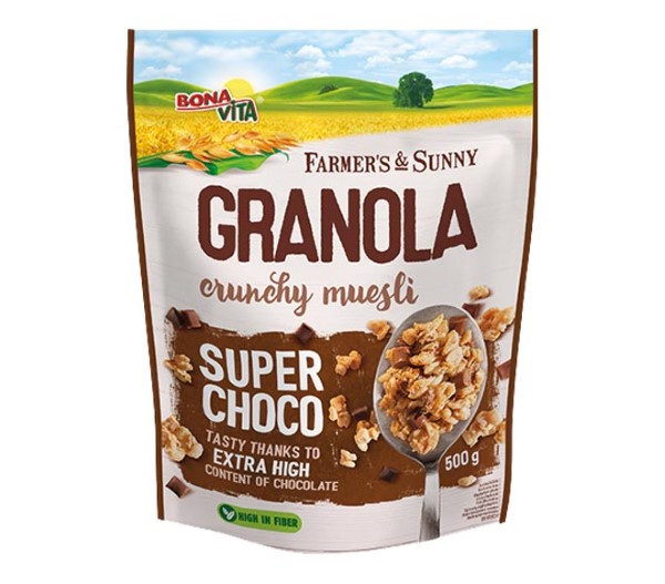 BONAVITA granola crunchy muesli 500g - super choco