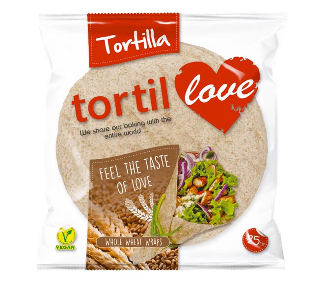 TORTILLOVE whole wheat flour tortillas 360g 6pcs (25cm)