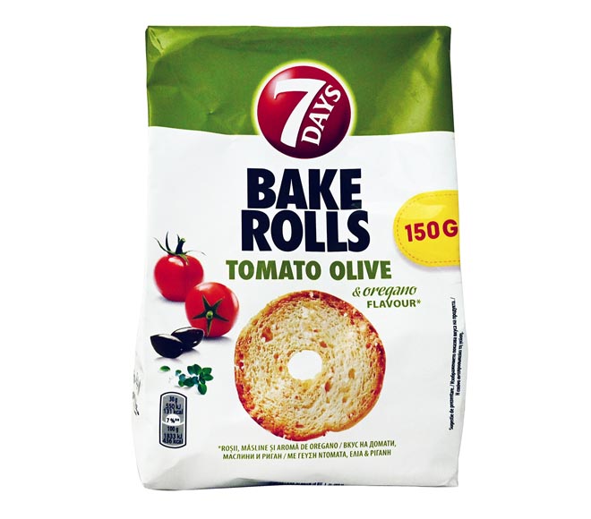 7Days Bake Rolls Tomato Olive And Oregano150G