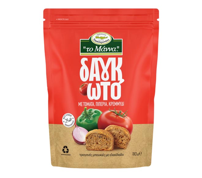The Manna Crispy Bites 70G - Tomato, Pepper Onion