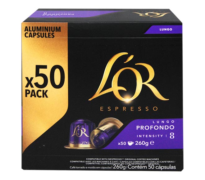 Lor Espresso Profondo Lungo 260G - (50 Caps - Intensity 8)