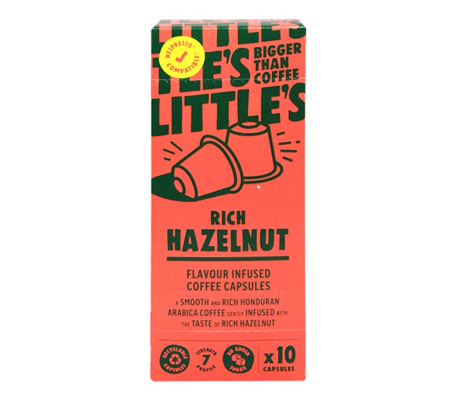 Littles Nespresso Compatible Capsules 55G (10 Caps) - Rich Hazelnut